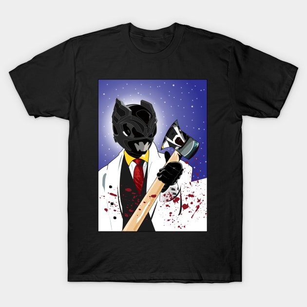 American Psycho Ranger Black T-Shirt by mavgagliano